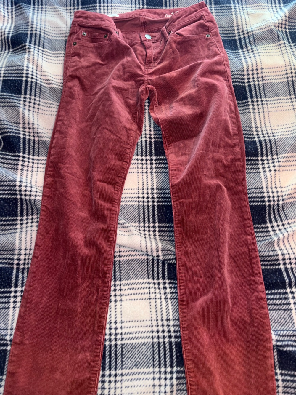 Women’s skinny  Corduroy Pants - Deep Wine Red